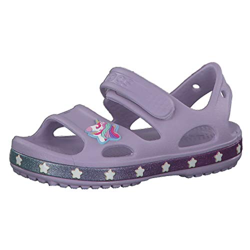 CROCS CrocsFL Unicorn Charm Sandal G, Sandalias Tiempo Libre y Sportwear Infantil Unisex niños, Morado Lavender