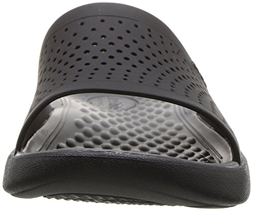 Crocs LiteRide Slide Unisex Adulta Chancla, Negro (Black/Slate Grey), 36/37 EU