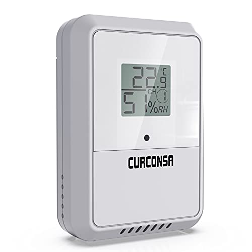 CURCONSA Sensor de Temperatura y Humedad para Interiores y Exteriores, Termohigrómetro Inalámbrico FT016TH para Estaciones Meteorológicas.