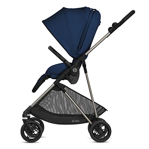 CYBEX Gold Melio Cochecito, Desde nacimiento hasta aprox 3 años (máx. 15 kg), Ultraligero (solo 6,0 kg), Navy Blue