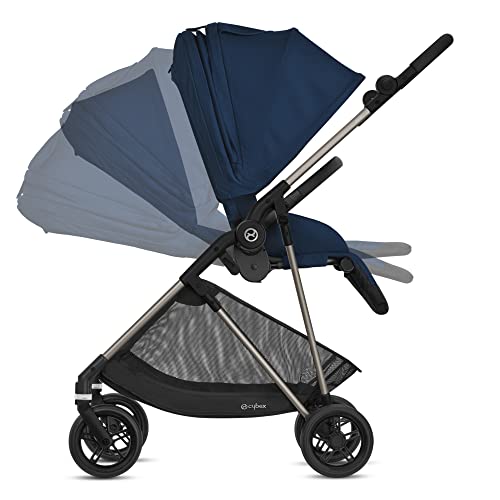 CYBEX Gold Melio Cochecito, Desde nacimiento hasta aprox 3 años (máx. 15 kg), Ultraligero (solo 6,0 kg), Navy Blue