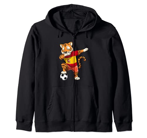 Dabbing Soccer Tiger España Sudadera con Capucha