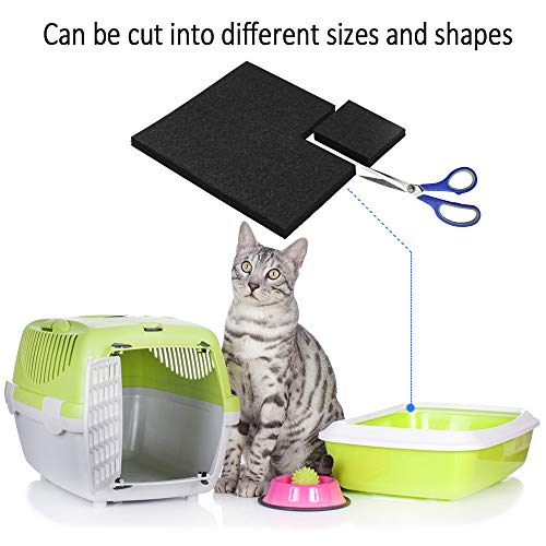 Dadabig 10 Piezas Filtros de Carbono para Gatos Filtros para arenero de Gatos Filtro De Desodorización De Carbón Activado para Mascotas （15 * 16cm）