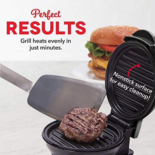 Dash Mini Maker Máquina de parrilla portátil + Prensa para panini para hamburguesas gourmet, sándwiches, pollo + otros en la marcha desayuno, almuerzo, o aperitivos con guía de recetas