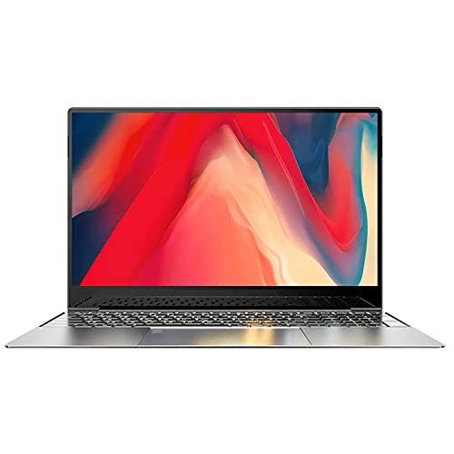 Daysky MBook M11 Portátil, 15.6'' Pantalla Full HD Ordenador Portátil, Procesador Celeron Jasper Lake N5095, 12GB DDR4 RAM, Reconocimiento de Huellas Dactilares, Teclado Numérico (12GB+256GB, Plata)