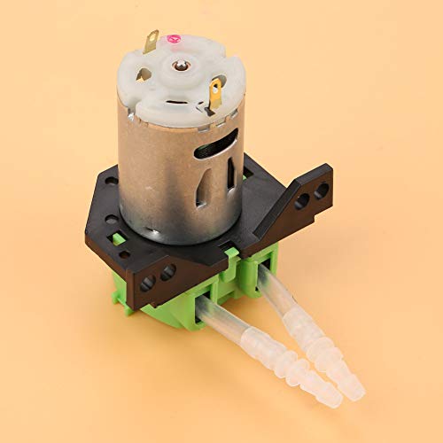 Dc 12V/24V Bomba Dosificadora, Bomba Peristáltica Autocebante, Bomba Dosificadora de Bricolaje, Dirección de Flujo Ajustable, Con Conector Para Laboratorio de Acuarios (Green-12V 3 * 5)