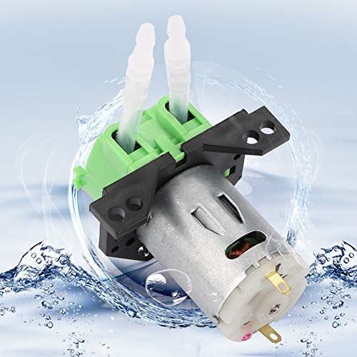 Dc 12V/24V Bomba Dosificadora, Bomba Peristáltica Autocebante, Bomba Dosificadora de Bricolaje, Dirección de Flujo Ajustable, Con Conector Para Laboratorio de Acuarios (Green-12V 3 * 5)