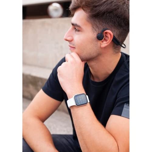 DCU TECNOLOGIC | Auriculares Bluetooth, Auriculares de Conducción Ósea, Cascos Deportivos Inalámbricos, 8 h Uso, IPX5, Open-Ear, Negros