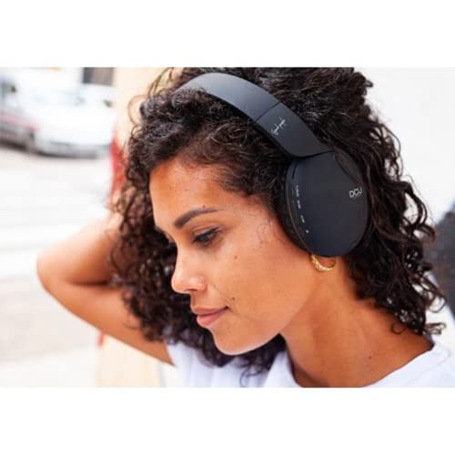 DCU TECNOLOGIC | Auriculares Bluetooth, Auriculares Diadema Plegables, Inalámbricos y por Cable, Multifunción, 8 h de Uso, Cable Jack, Negro