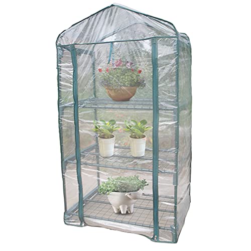 Denash Carpas de invernadero, 69x49x126cm PVC Jardín Invernadero Plantas de flores Jardinería Cubierta de tela para exteriores Impermeable Anti-UV Transpirabilidad solar