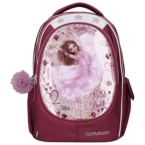 Depesche TOPModel 11531 - Mochila Escolar con diseño de Ballet, Color Morado, Aprox. 44 x 34 x 24 cm, 19,6 l/930 g, Muchos Compartimentos, Espalda ventilada y Acolchada, Tirantes Ajustables