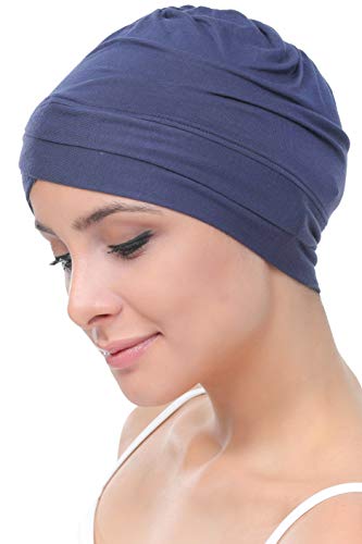 Deresina W gorro de algodón para la quimioterapia, la pérdida de cabello (Denim)