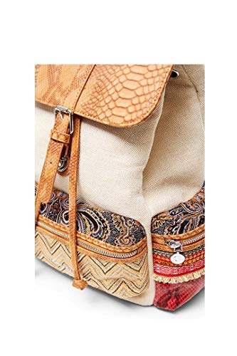 Desigual, Fabric-Mochila (tamaño mediano) para Mujer, marrón, Medium