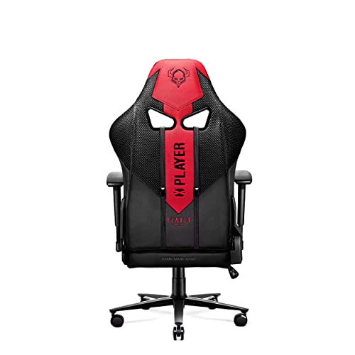 Diablo X-Player 2.0 Silla Gaming Para Niños Oficina Apoyabrazos 3D Diseño Ergonómico Cuello/Cojín lumbar Antracita-Carmesí Kids (S)