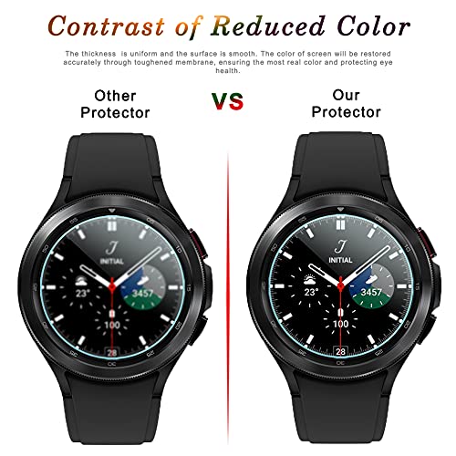 Diruite 4-Pack Compatible con Samsung Galaxy Watch 4 Classic 46mm Cristal Templado Protector Pantalla for Galaxy Watch 4 Classic 46mm Smartwatch [9H Dureza Antiarañazos] [HD Film Transparente]