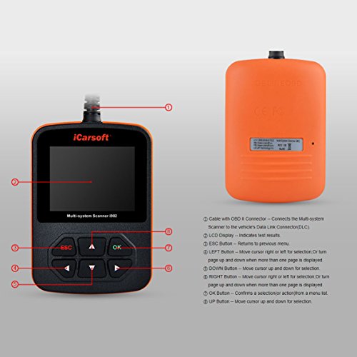 Dispositivo para diagnóstico de coche Opel Code Scanner OBD OBD2 protocolos específicos del fabricante de Motor Airbag ABS transmisión automática etc, posible de diagnóstico, Lee y elimina iCarsoft i902