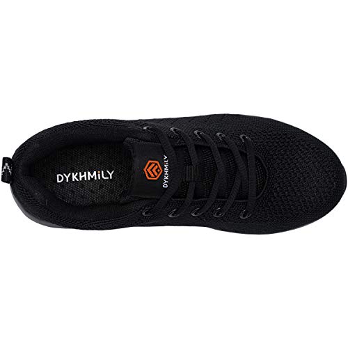 DKMILYAIR Zapatillas Seguridad Hombre Ligeras Respirable Punta de Acero Calzado de Seguridad Deportivo Colchón de Aire Zapatos de Seguridad Trabajo (Negro No Impermeable,45 EU)