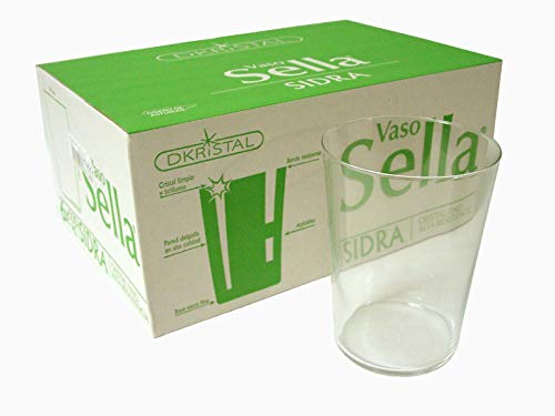 Dkristal Lote 6 Vasos Cristal Transparente Sella 500ML Sidra