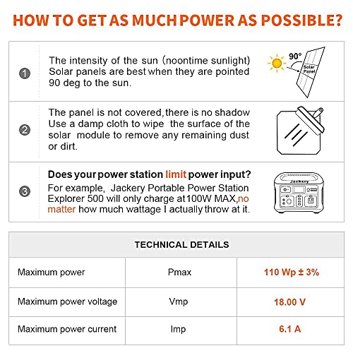 Dokio - Kit de panel solar plegable, ligero, monocristalino con control solar, 2 salidas USB, 100 W, 12V, para caravana o barco (portátil)