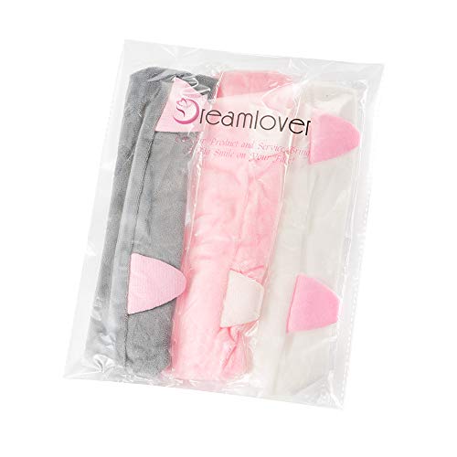 Dreamlover Diademas de Maquillaje con Orejas de Gato para Niñas, 3 Piezas