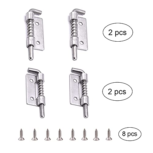 Dtaeye Pestillo de Resorte 4 Pieza Cerrojo Puerta Mano Derecha Zurdo Puerta Pestillo Pestillos para Puertas Por resorte Pasador Cerradura Puerta Corredera Pestillo con Muelle Pestillo