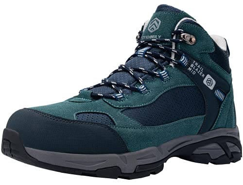 DURA-ANTISKID Botas de Seguridad Punta compuesta Hombre Botas de Trabajo SRC S1P Zapatos de Seguridad Zapatillas de Seguridad (Azul Verde,39EU)