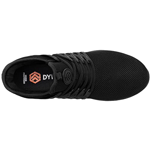 DYKHMILY Zapatillas de Seguridad Hombre Impermeable Antideslizante Ligeras Zapatos de Seguridad Transpirable Trabajo Punta de Acero Calzado de Seguridad Deportivo (Negro,41 EU)