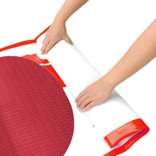 ECD Germany Tabla Hinchable Paddle Surf/Sup - Stand up Paddle Board - 308 x 76 x 10 cm - Rojo -PVC- Varios Modelos - Incluye Bomba, Mochila, Aleta Desprendible, Kit de Reparación, Remo Ajustable