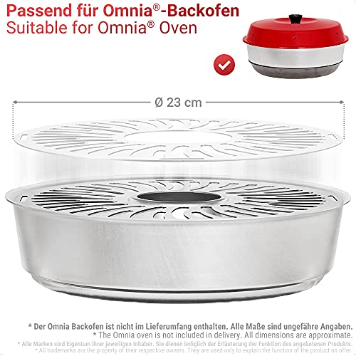 ecooe Rejilla para horno Omnia, bandeja de horno de acero inoxidable, rejilla de acero inoxidable para Omnia Sweden, apta para lavavajillas , 1 pieza