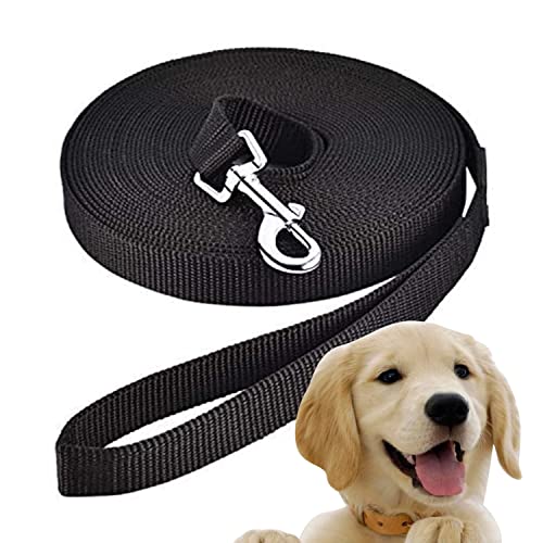 Edipets, Correa Perro Larga, Adiestramiento, Resistente 1.5m / 3m / 5m / 10m / 15m, de Naylon, Fuerte para Camping Paseo, para Perros/Mascotas Grande/Mediano/Pequeño (3 Metros, Negro)