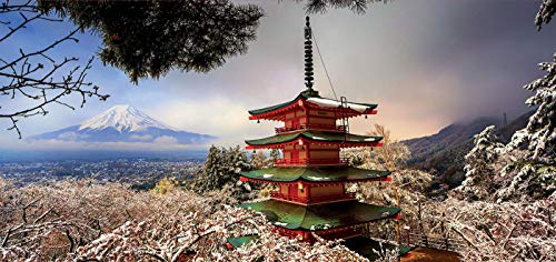 Educa Borras - Serie Panorama, Puzzle 3.000 piezas Monte Fuji y Pagoda Chiureito Japon (18013)