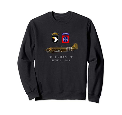 EE.UU. paracaidistas D-Day WW2 Normandía 82a 101nd Airborne Sudadera