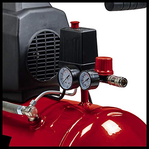 Einhell Compresor TC-AC 190/50/8 (1500 W, máx. 8 bar, lubricación por aceite, depósito de 50 l, válvula de retención / seguridad, tornillo de drenaje para el mantenimiento, pie engomado)