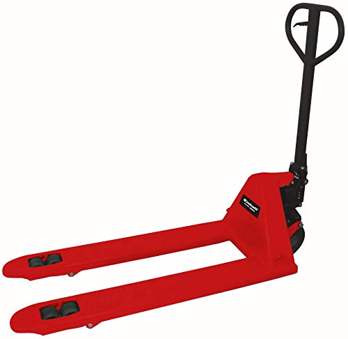 Einhell palé Transpaleta TC de PT 2500 (carga 2500 kg, tenedor Altura 80 – 190 mm, estructura resistente en acero, ruhige unidad eigenschaft el Poco rodadura)