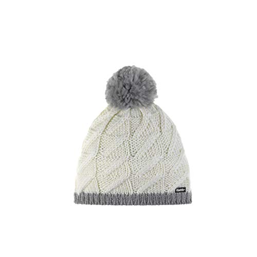 Eisbär Gorro Unisex Asteria Pompon Mü, Unisex Adulto, Gorro, 77075, Gris/Blanco, Talla única