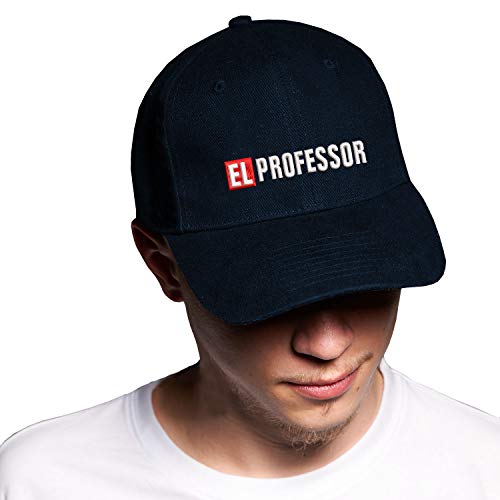 El Professor Money Heist Marino Béisbol Delta Cap Ajustable Unisex Original Bordado Urbano Logo