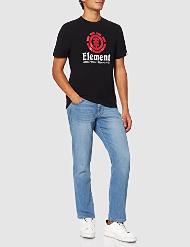 Element Vertical - Camiseta de Manga Corta para Hombre, M, Negro (Flint Black)