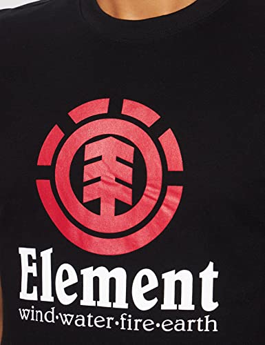 Element Vertical - Camiseta de Manga Corta para Hombre, M, Negro (Flint Black)