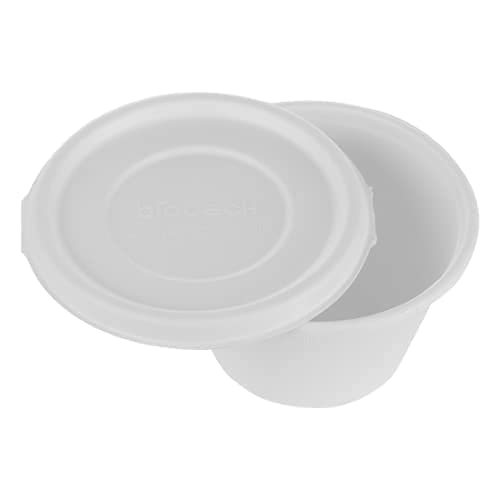 Envase desechable Comida para Llevar con Tapa 500ml, Bowl Sopa Caña de Azúcar ideal para alimentos frios y calientes, con y sin Liquido, 100% Biodegradable, paquete con 25 unidades