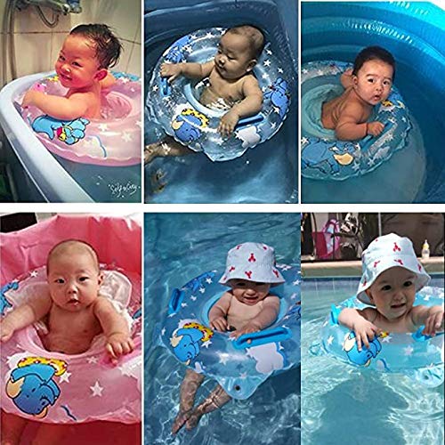 EOZY-Flotador de Natación para Niños Bebés 6 a 36 Meses,,Anillo de Natación,Nadar Anillo con Asiento de Seguridad Inflable de Piscina (Rosa)