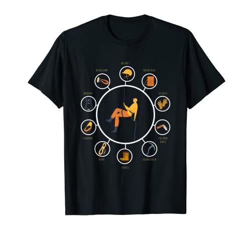 Equipo De Espeleología Cuevas Al Aire Libre Speleology Cave Camiseta