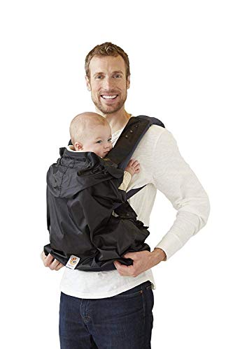 Ergobaby Cobertor de Lluvia, Protección contra la Lluvia para Mochilas Portabebés, Negro