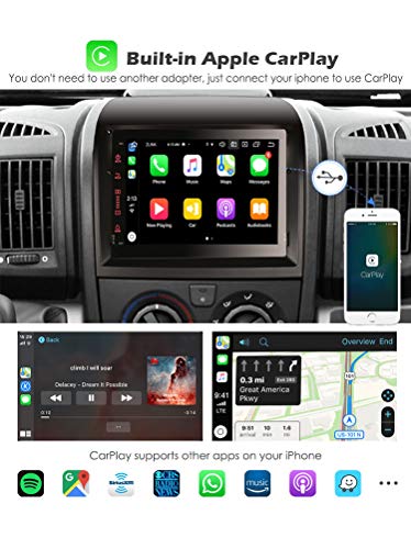 ERISIN 7" Android 10 Autoradio für FIAT DUCATO Citroen Jumper Peugeot Boxer GPS-Navi Carplay Android Auto DSP Bluetooth A2DP DVB-T/T2 WiFi Dab+ 2GB RAM+16GB ROM