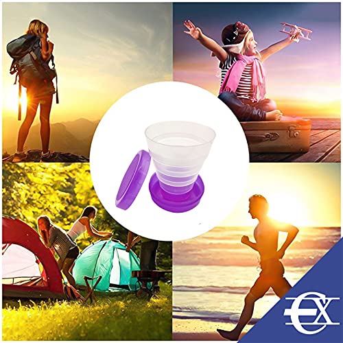 EUROXANTY Vaso Plegable | Taza Plegable | Vaso para Viajes, Senderismo, Playa y Camping | 9 x 7 Centímetros | Rojo |