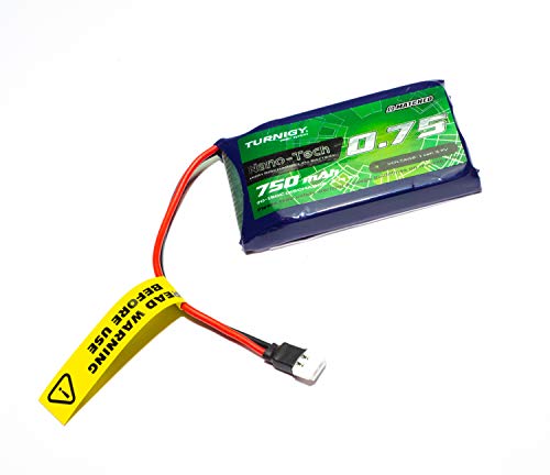 Eva Shop® Turnigy Nano-Tech Plus - Batería de polímero de litio (750 mAh, 1S, 70 C - 150 C, con conector Molex de 2 pines)