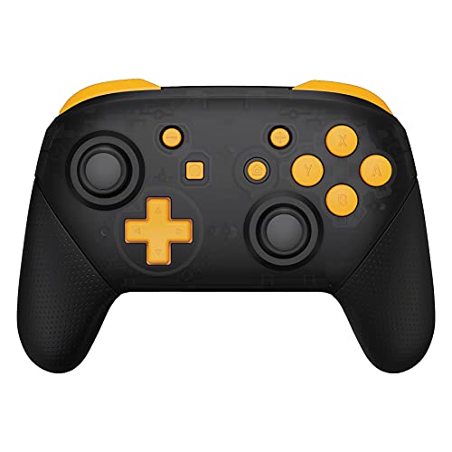 eXtremeRate ABXY D-Pad ZR ZL L R Botones para Nintendo Switch Pro Mando DIY Teclas de Reemplazo Botón Completo con Herramientas Teclas para Nintendo Switch Pro-Control NO Incluido(Amarillo)