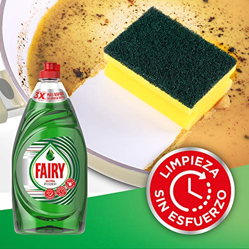 Fairy Ultra Lavavajillas Líquido a Mano con LiftAction, 4 L (10 x 400 ml), Máximo Poder Antigrasa, Mega Pack