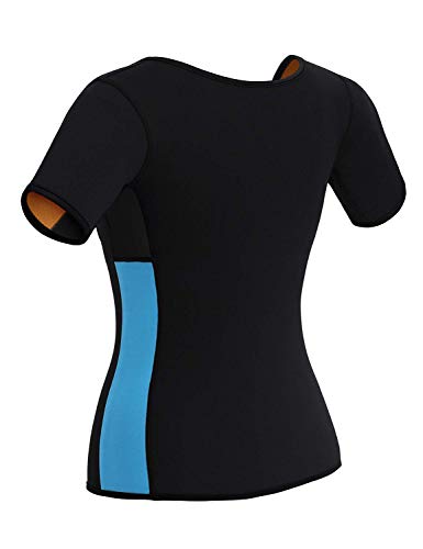 Fajas Reductoras Adelgazantes Mujer Camiseta Sauna Chaleco Neopreno Comprecion para Fitness Deporte Manga Corta