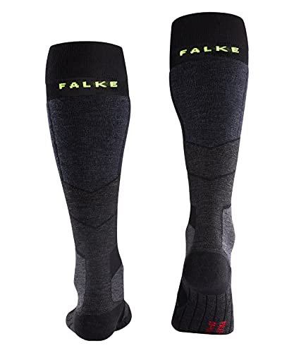 FALKE ST4 Wool, Calcetines De Esquí Hombre, Lana Merino, Negro (Black-Mix 3010), 46-48 (1 Par)