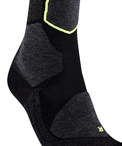 FALKE ST4 Wool, Calcetines De Esquí Hombre, Lana Merino, Negro (Black-Mix 3010), 46-48 (1 Par)